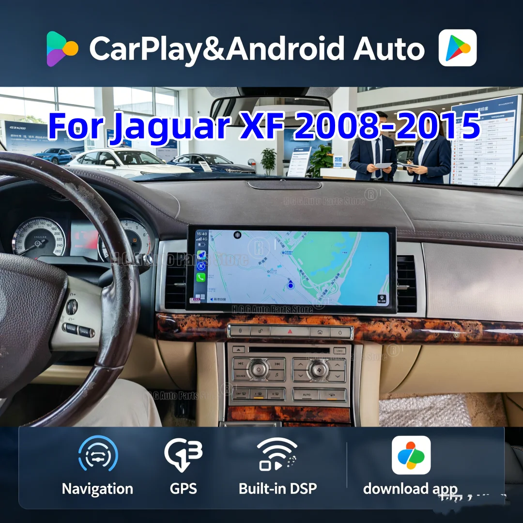 12.3inch Android Car Radio for Jaguar XF X250 2008-2015 Touch Screen Multimedia Video Wireless CarPlay GPS DSP Stereo Head Unit