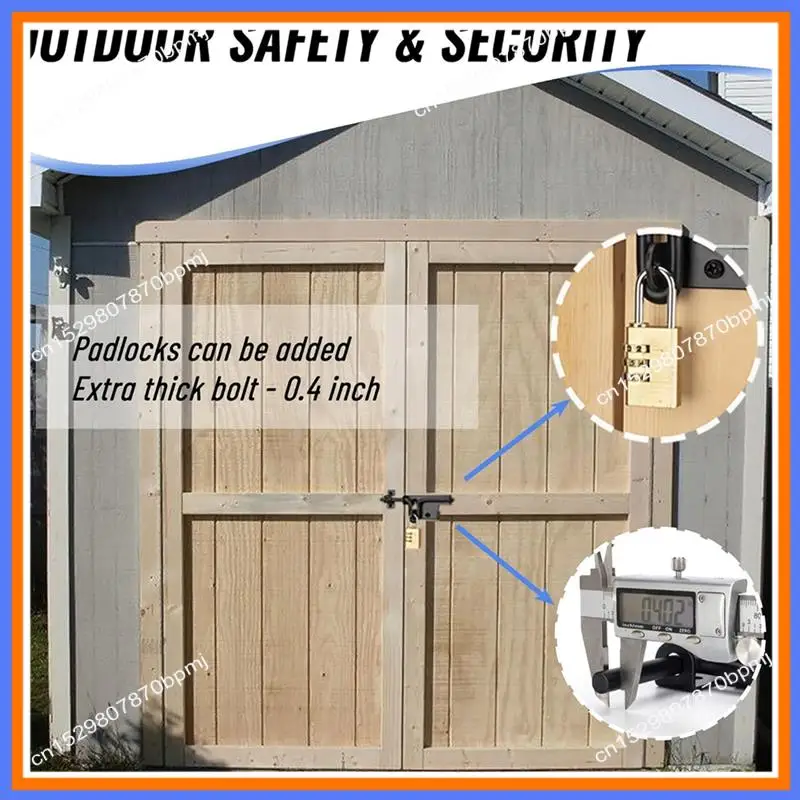 BAAE Heavy Duty Slide Bolt Gate Latch,Sliding Bolt Door Lock With Padlock Hole, Slide Bolt Hardware For Shed Door/Barn Door