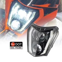 New E24-mark Enduro Headlight Motorcycle Headlight For KTM EXC  TC FE TE EXC XCW XCF 300 SMR Enduro Motorcycle LED Headlight