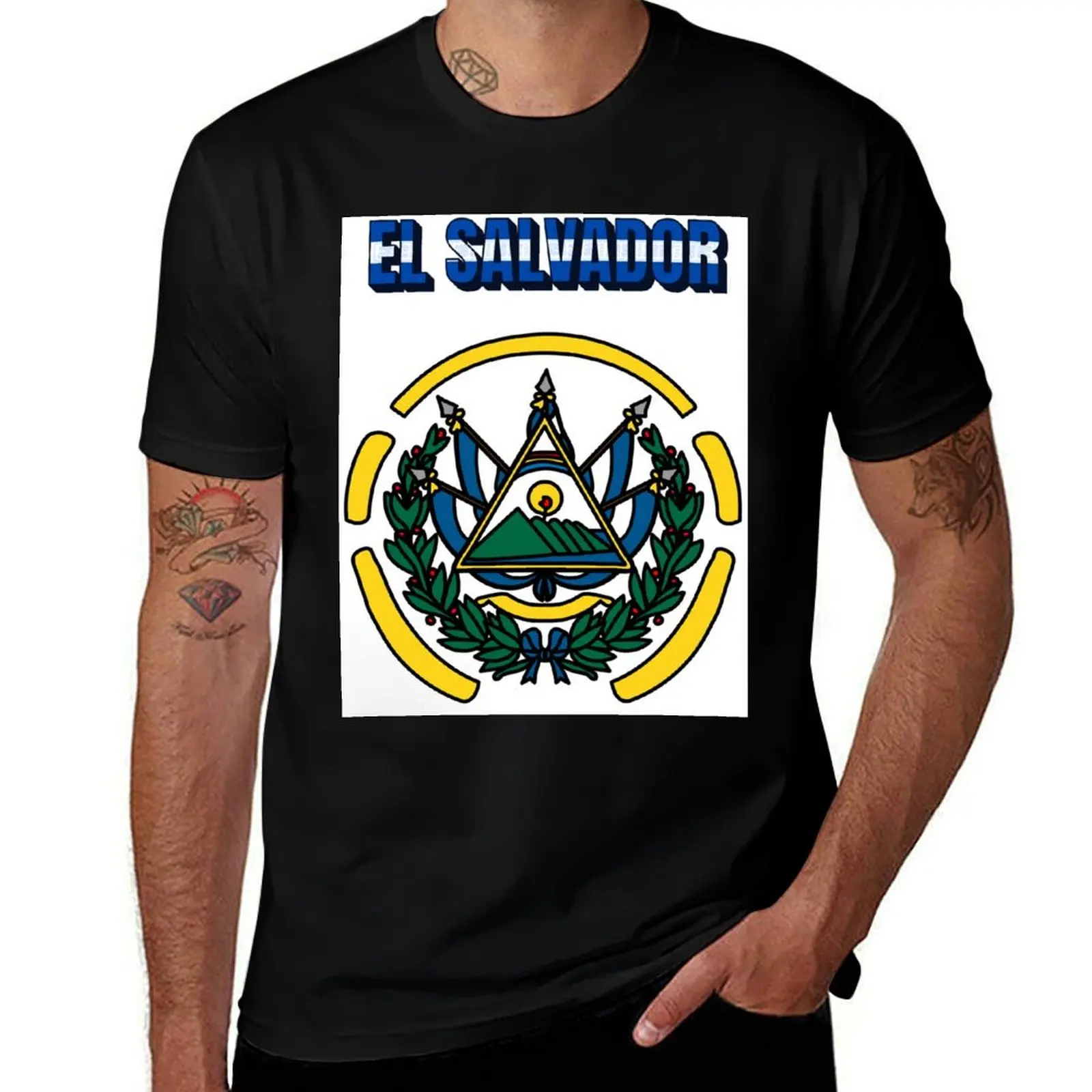 

EL SALVADOR FLAG T-Shirt quick drying Anime t-shirt sublime tshirts for men