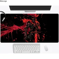 Black and Red Knight Large Gaming Design Mouse Pad Computer Office Table Mat Rubber Anti-slip Keyboard Mousepad Long Desk Mat