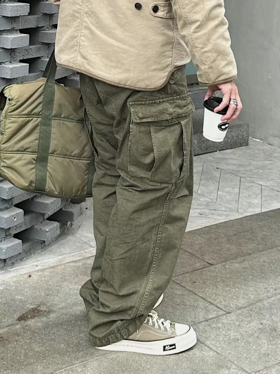 VISVIM WMV FIL 22AW CD EIGER Nakamura pantalones de trabajo, pantalones casuales de estilo militar, lavado pesado japonés