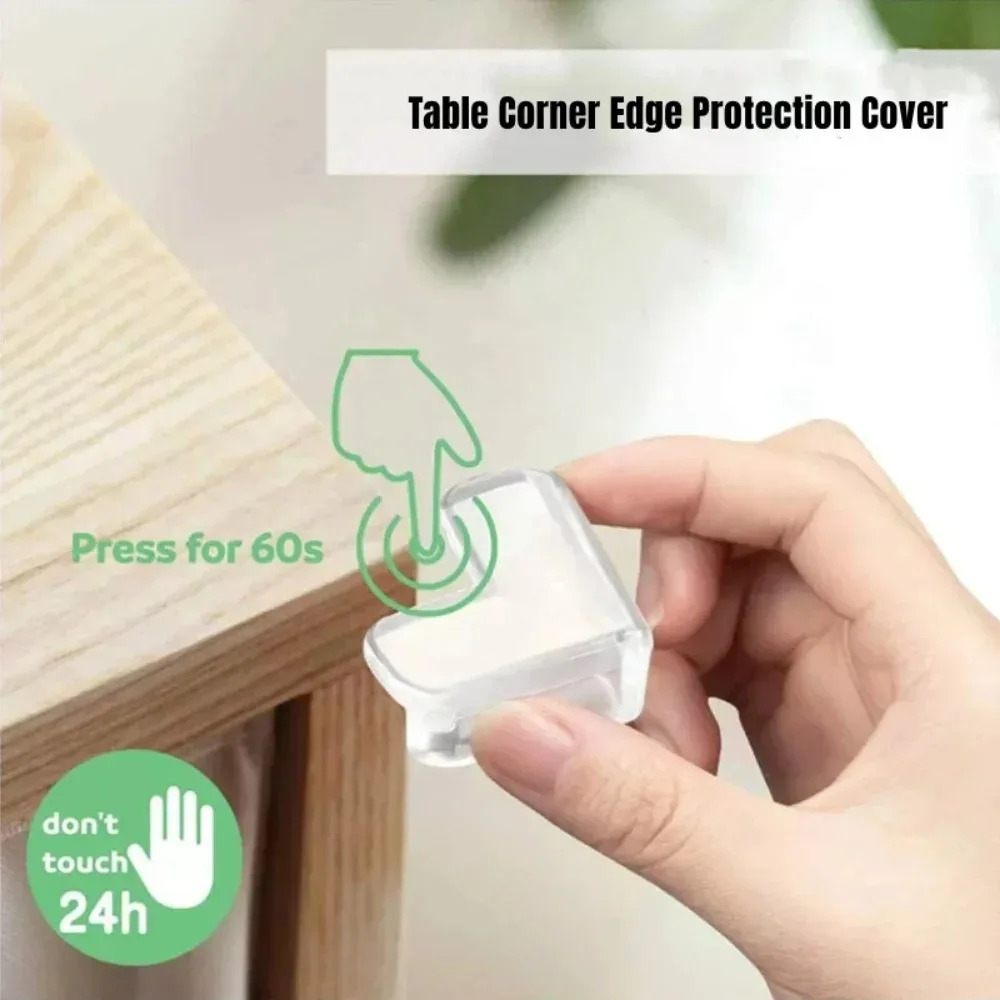 4Pcs Baby Safety Silicone Protector Table Corner Edge Protection Cover Transparent Anti Collision Soft Guard Home Tool