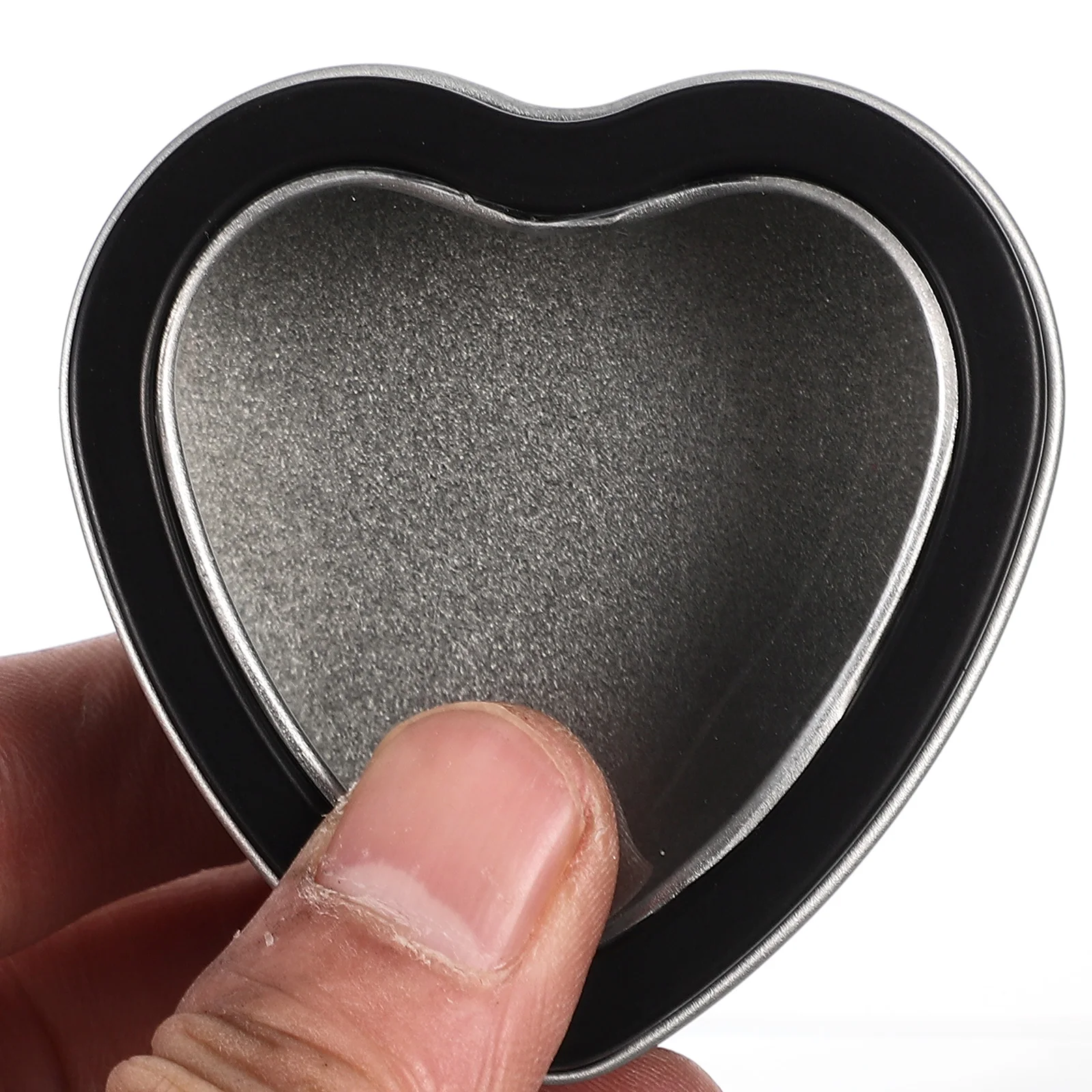 

10 Pcs Chocolate Heart Shaped Iron Box Wedding Candy Favor Valentine Jar Party Black Miss