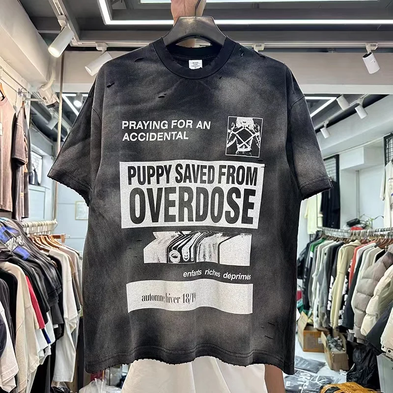 

Summer Men T Shirt Women Unisex Streetwear Vintage Casual Cotton t shirts Making old shirts ropa