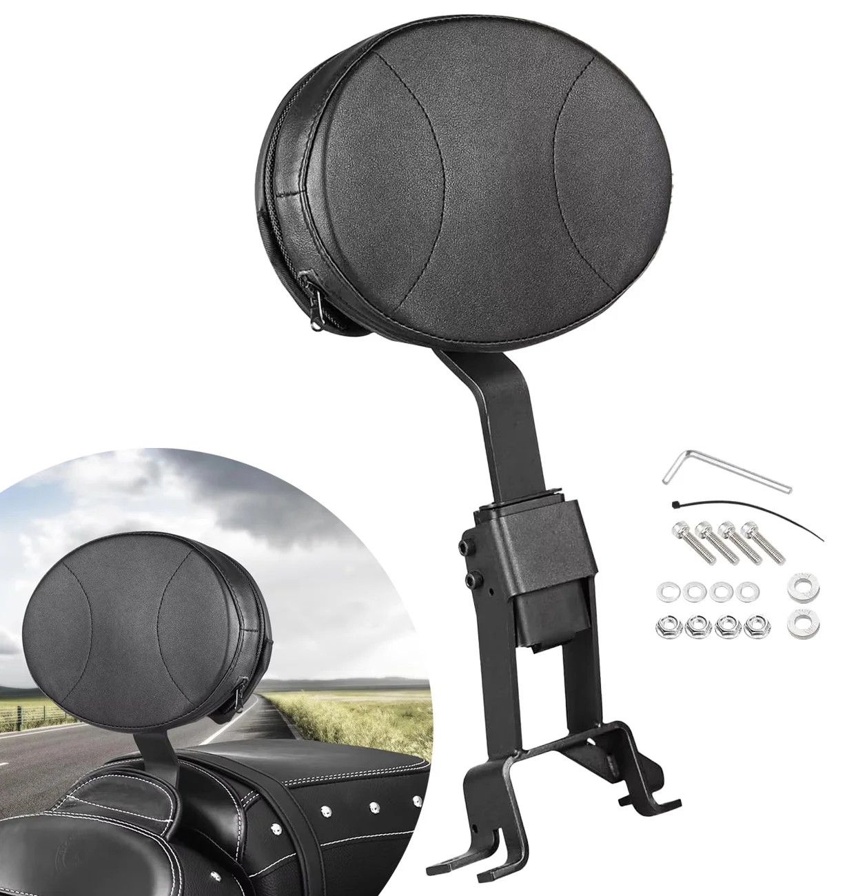 For Chief Chieftain Classic Dark Horse Roadmaster Springfield Vintage 14-26 Motorcycle Driver Rider Plug-In Backrest Sissy Bar