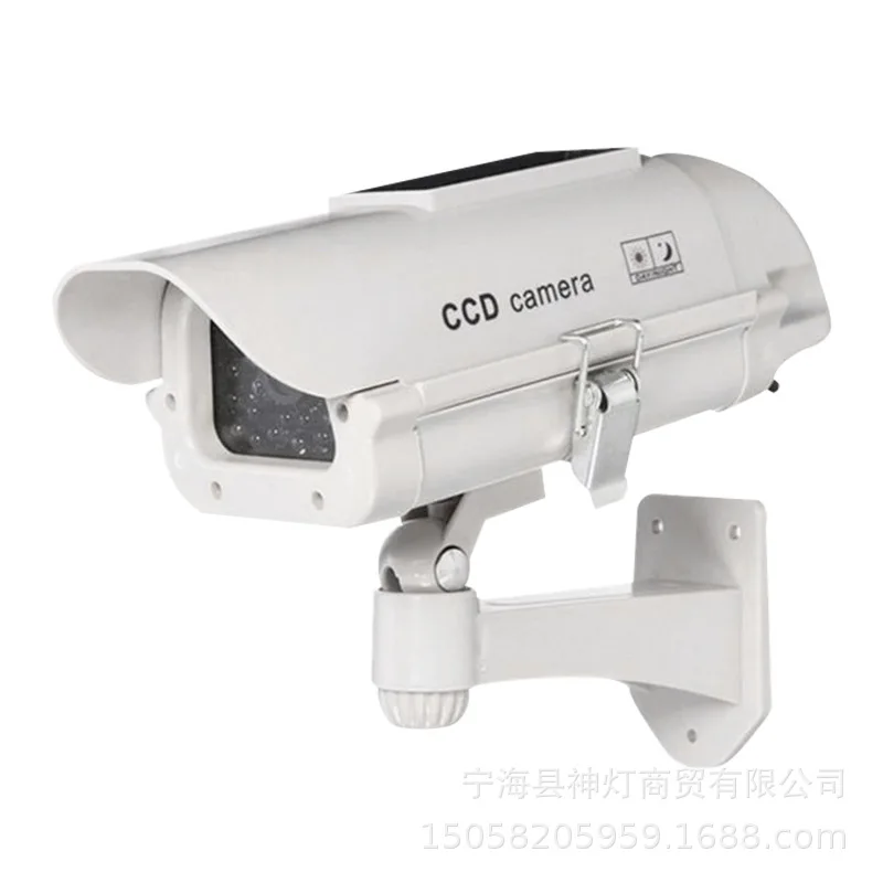 Solar Charging Simulation Camera Fake Monitor Model with Light Rainproof Outdoor