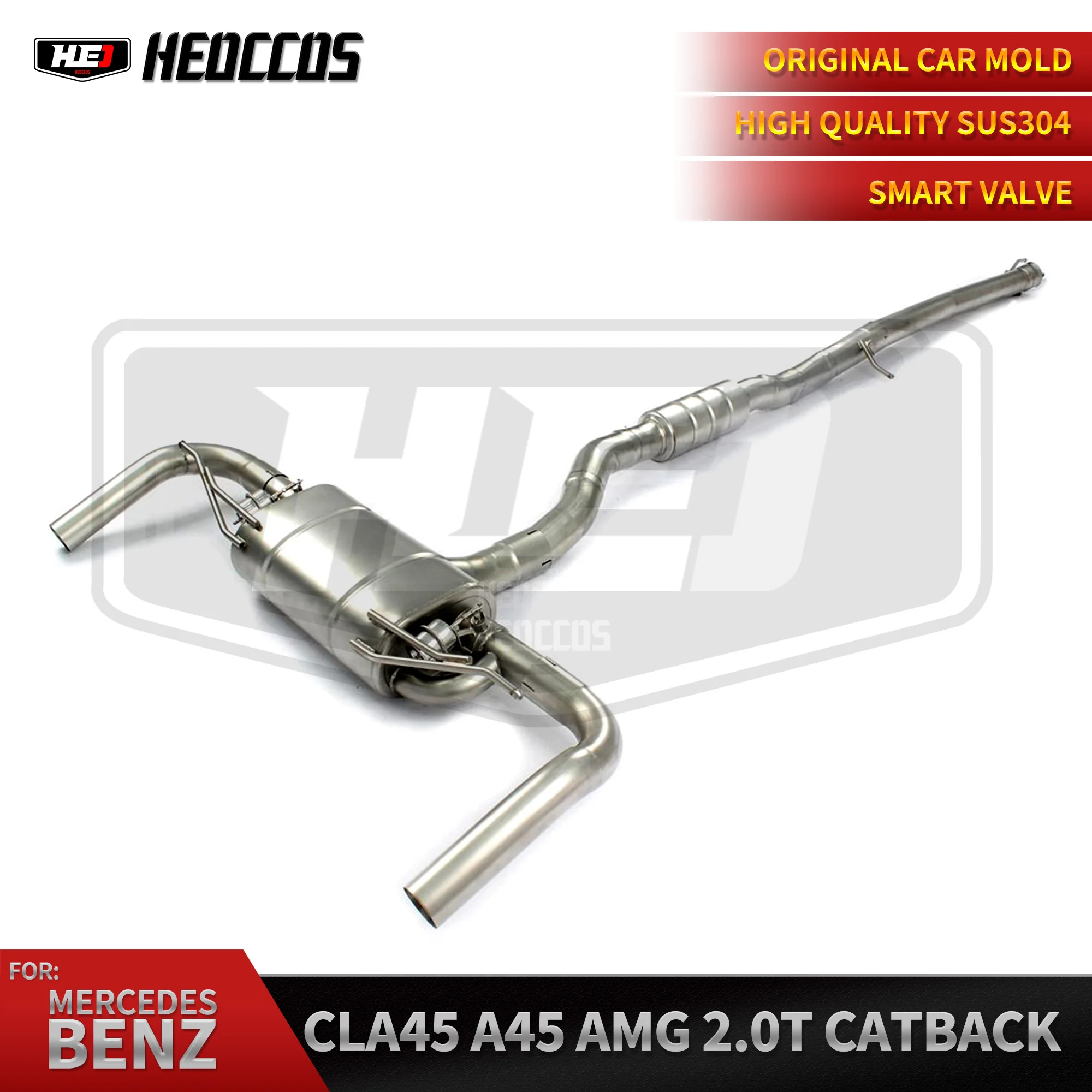 

HEO Hot Sale Exhaust System For Mercedes-Benz CLA A45 AMG 2.0T 2013-2015 SUS304 Catback Vacuum Valve Remote Valve