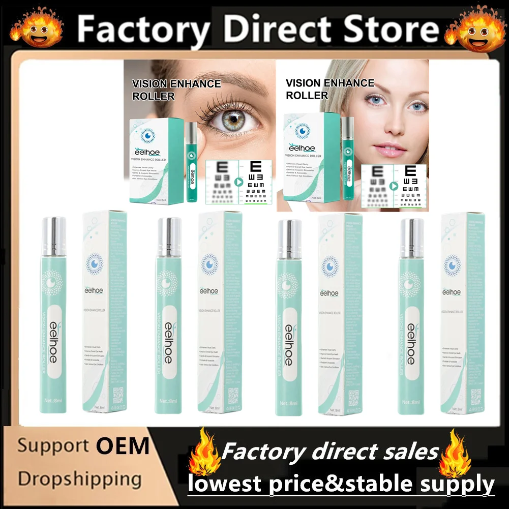 High-end 8ml Quickly Restore Vision Enhance Roller Promotes Clearer Eyesight Mild Relax Massage Fatigue Relief For Eye Care