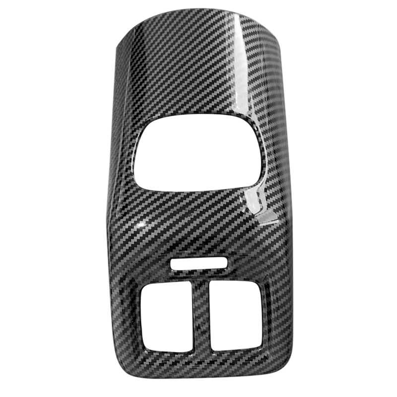 

Car Carbon Fiber Rear Air Condition Vent Outlet Frame Anti-Kick Panel Cover Trim For 2022 Hyundai I10