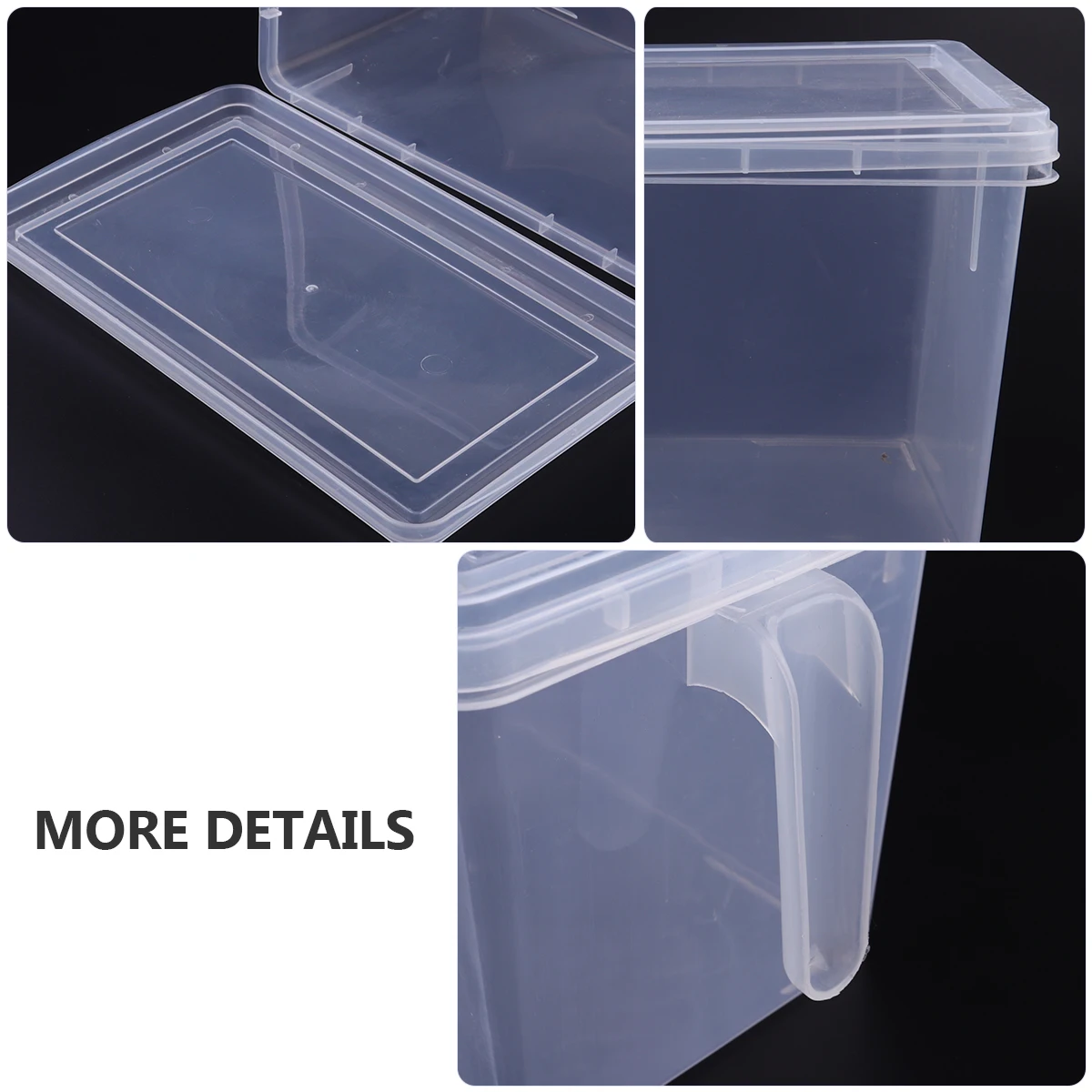 

2Pcs Refrigerator Organizer Bin Transparent Plastic Storage Box Large Capacity Portable Handle Fridge Storage Container Food