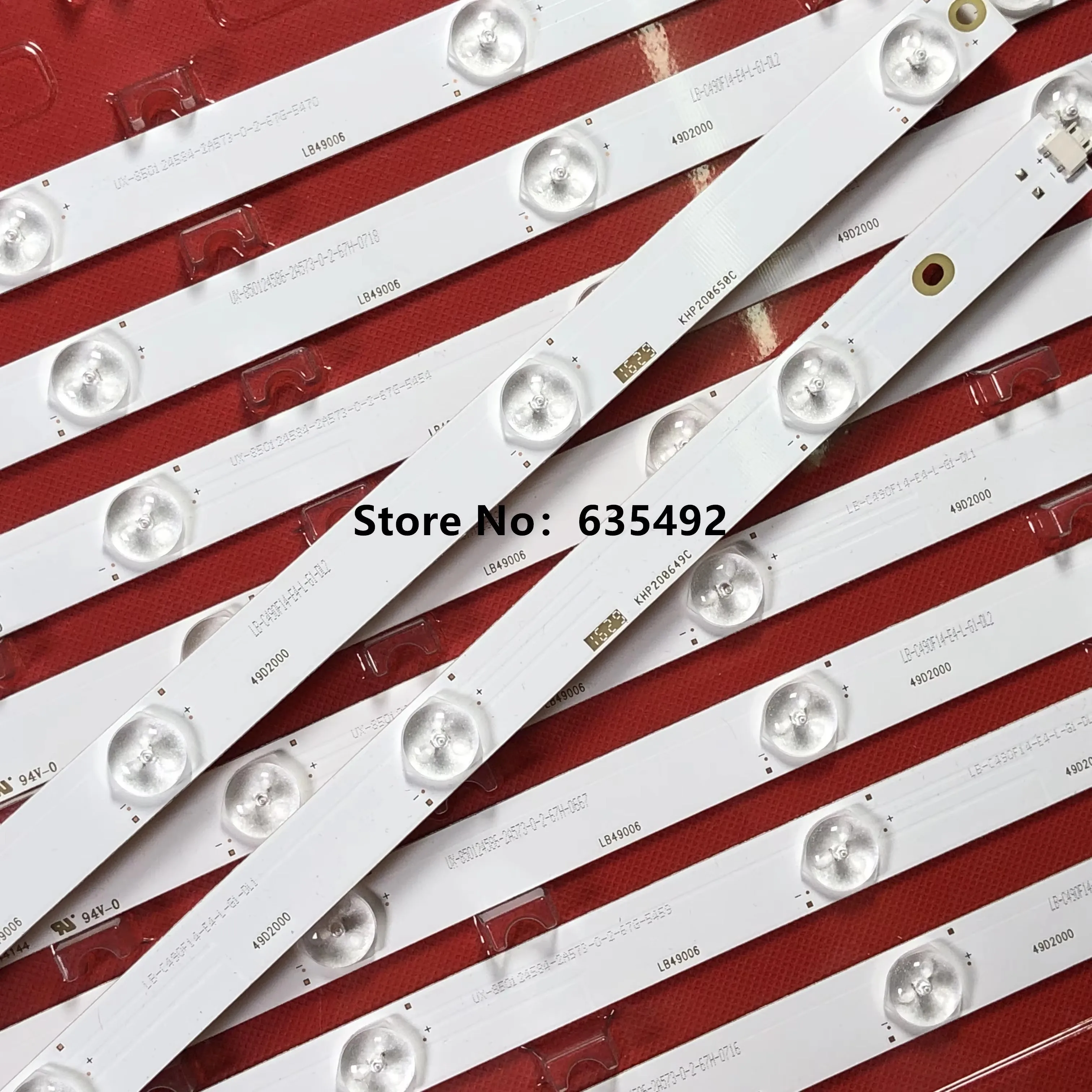 10PCS LED Backlight Strip CHGD49LB14 SVJ490A19 LB-M490U14-E1-L-SE2 LB-M490U14-E1-L-SE1 For chang hong UD49D6000i 49D2000