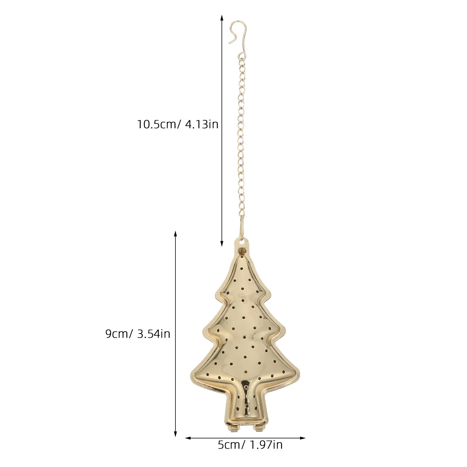 2Pcs Tree Shape Tea Infuser Stainless Steel Fine Mesh Loose Leaf Strainer Chain Charm Reusable Cup Tea Filter for Daily Use