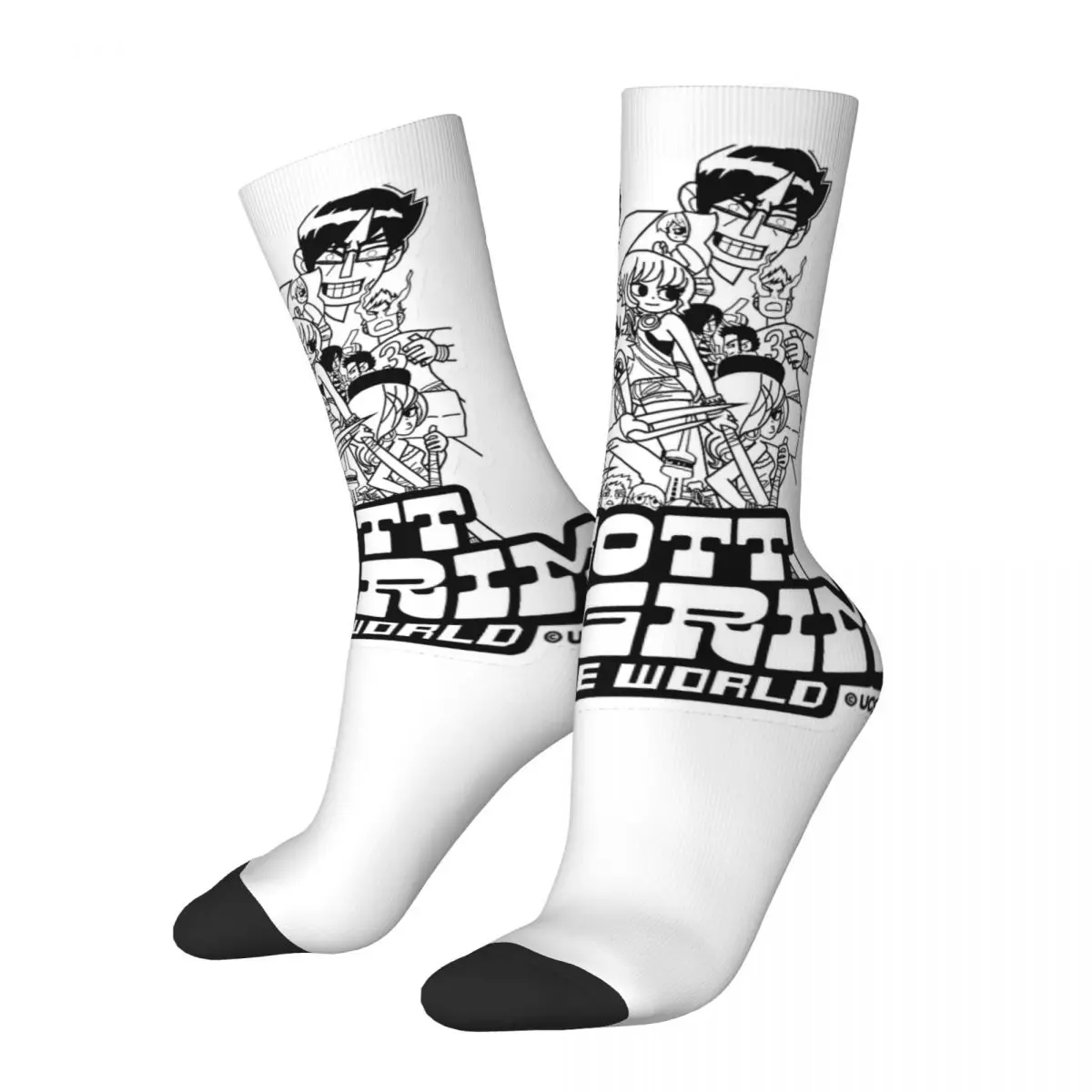 Autumn Winter Funny Women Men Scott Pilgrim Characters Socks Non-slip Skateboard Socks