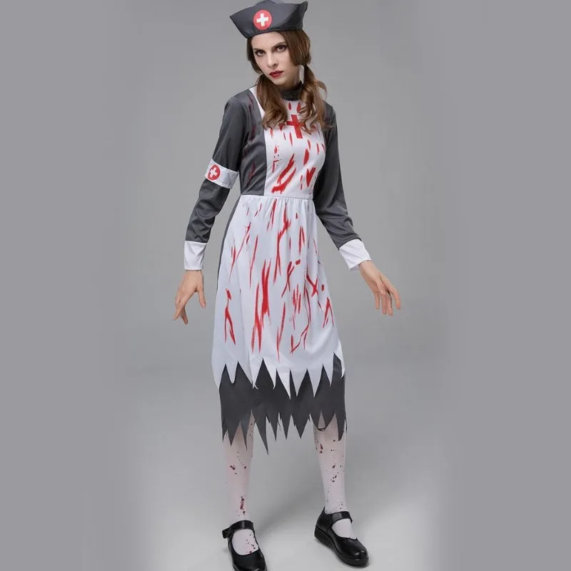 Disfraces de Halloween Horror Zombie Vampiro demonio enfermera juego disfraz Cosplay disfraz de actuación de zombi