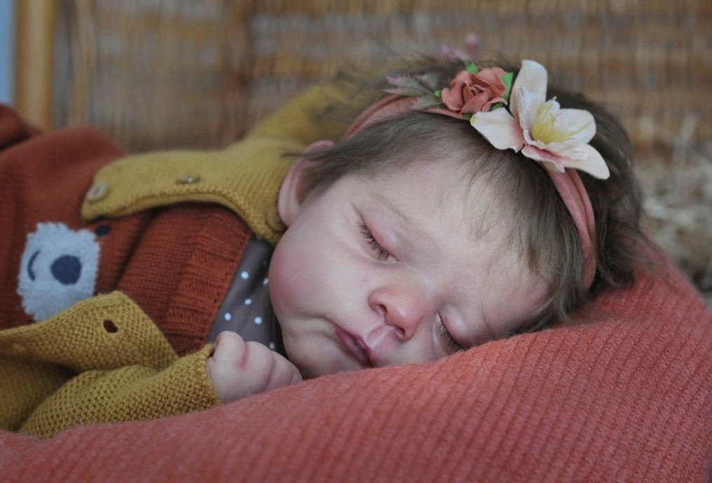 NPK 18'' Wysokiej Jakości Niedokończona Lalka DIY Części z Kręconymi Włosami Zestaw Reborn Realistyczny Niemowlak Juz Malowany