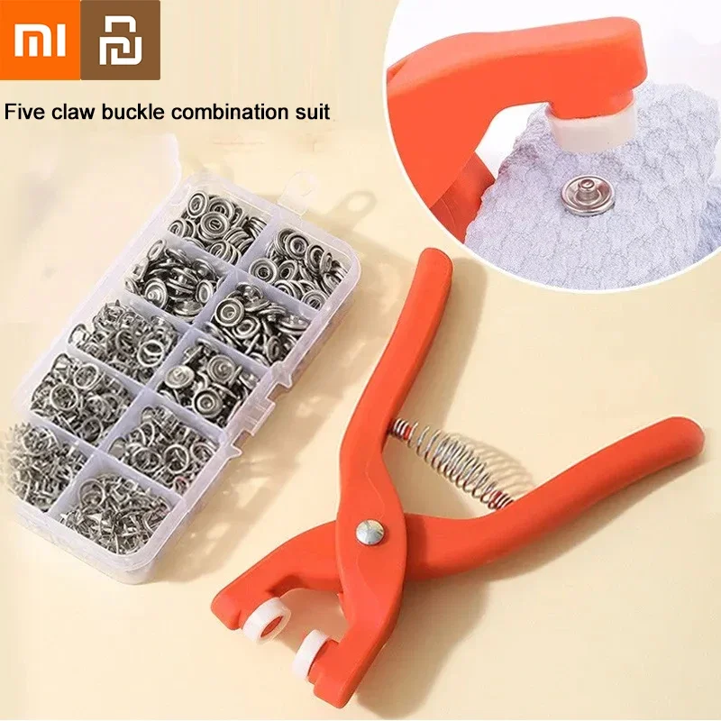

Xiaomi Youpin Snap Button Kit With Hand Pressure Pliers 50pcs Snaps Metal Snaps For Sewing Sewing Snaps For DIY Crafts Clothes