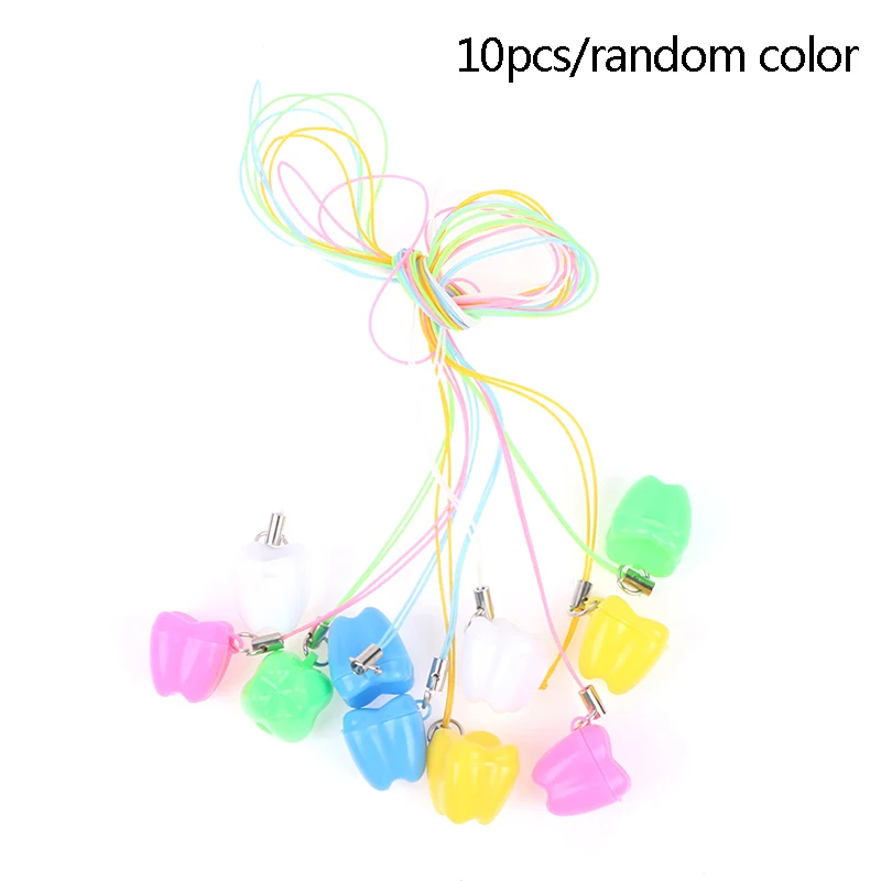 NEW NEW 10pcs Colorful Baby Kids Tooth Storage Box Organizer Milk Teeth Keepsake Holder color random