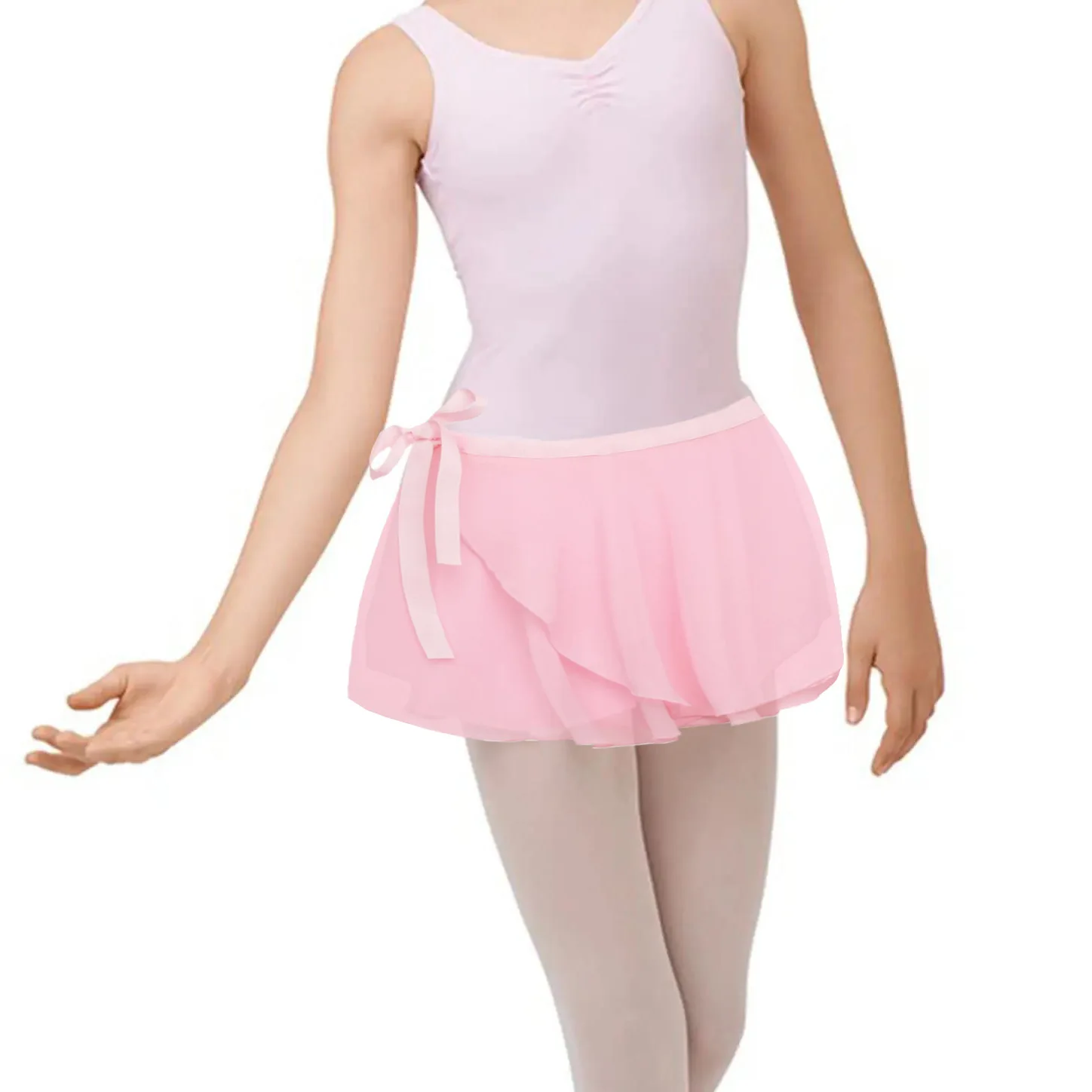 Factory stock children's women's dance sports ordinary stage clothing, solid color recommended, chiffon ballet half skirt