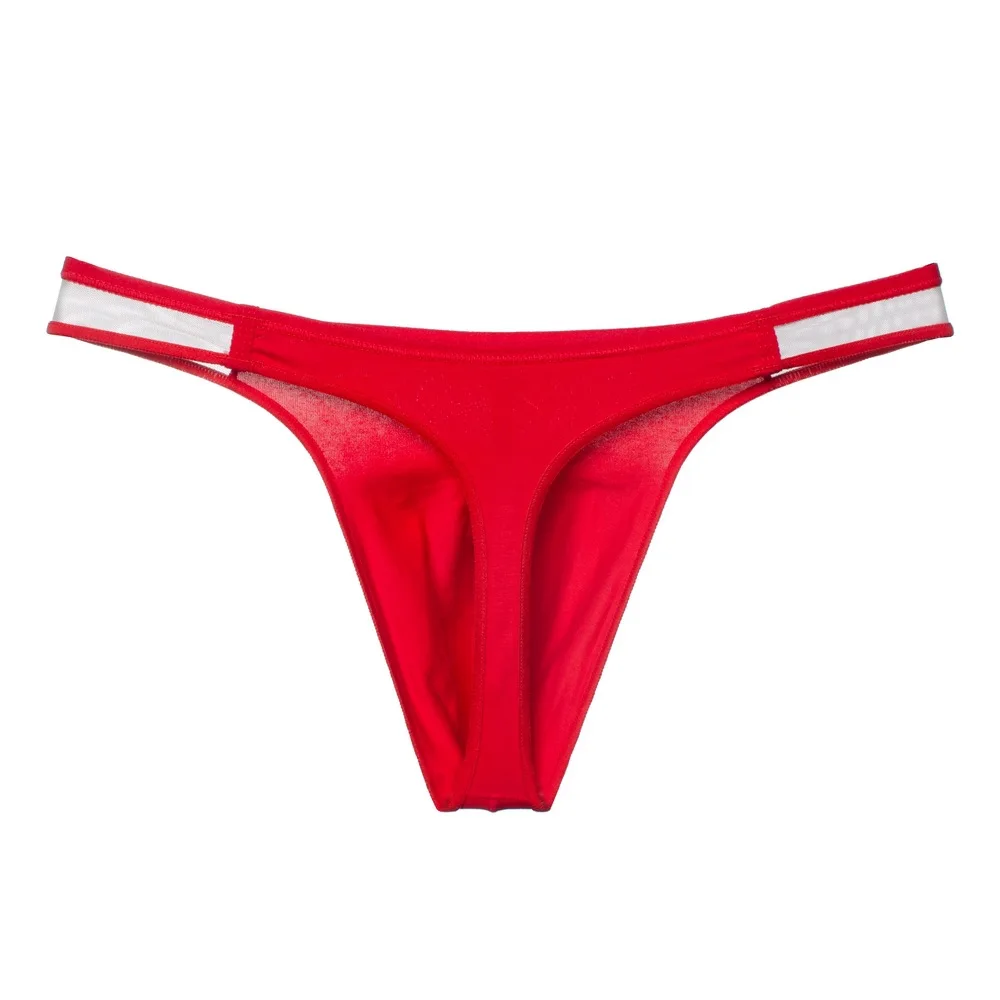 Męskie majtki Plus rozmiar M-3XL męskie seksowne stringi bawełniane stringi niskiej talii bielizna mężczyzna Gay Sissy Seamless JocksErotic Wear