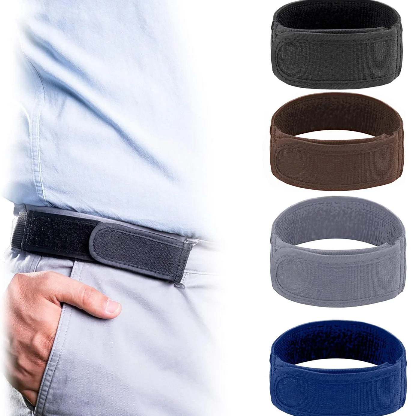 1pcs Universal Elastic Stretch Belt Magic Tape Buckle-Free Lightweight Waist Cincher Waistband for Casual Outfit