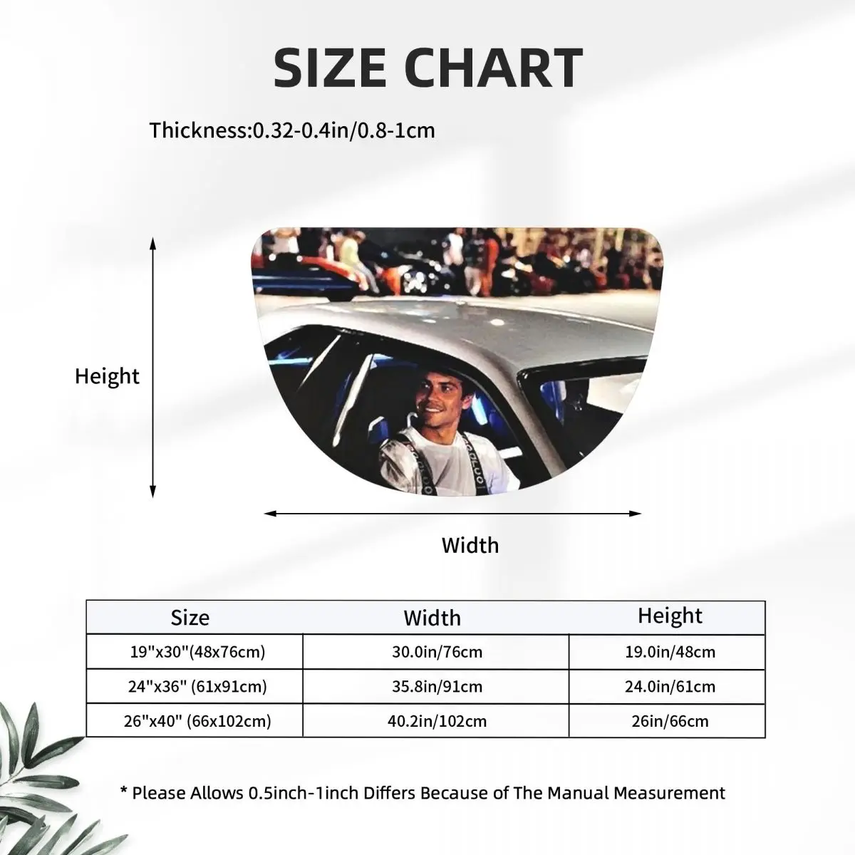 Paul Walker Fast And Furious Flannel Half Round Doormat Non Slip Bathroom Mat Absorbent Floor Carpet for Laundry Room Bathroom
