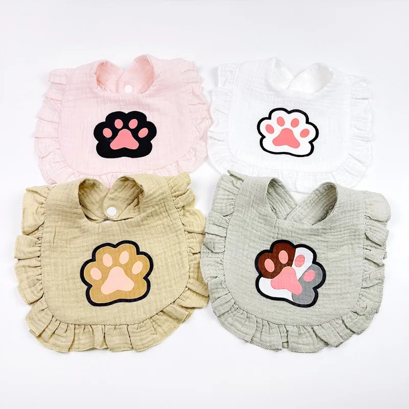 

Ins New Baby Bandana слюнявчик из 100% хлопка, слюнявчик для новорожденных, милый нагрудник для кормления с цветочным принтом и впитывающей подкладкой