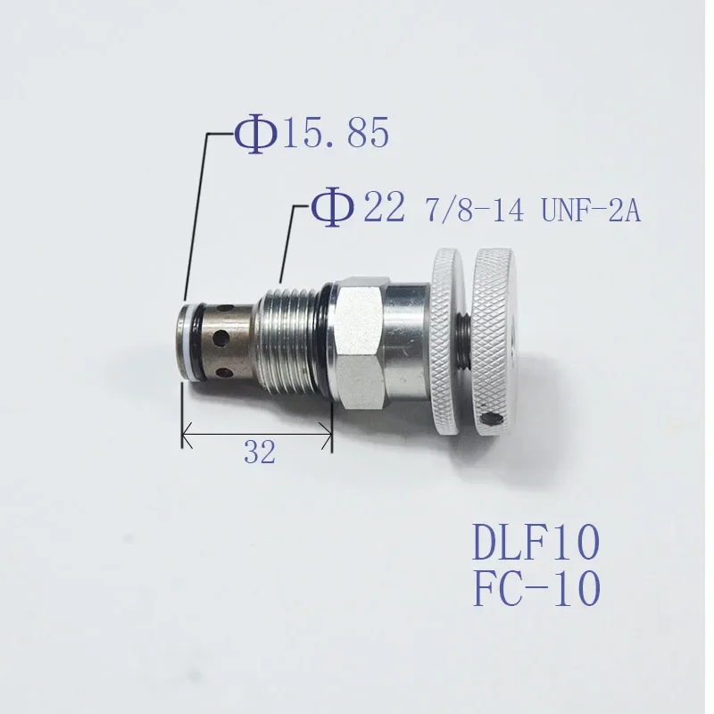 Special supply threaded cartridge one-way throttle valve DLF10-00 regulating flow stop valve core
