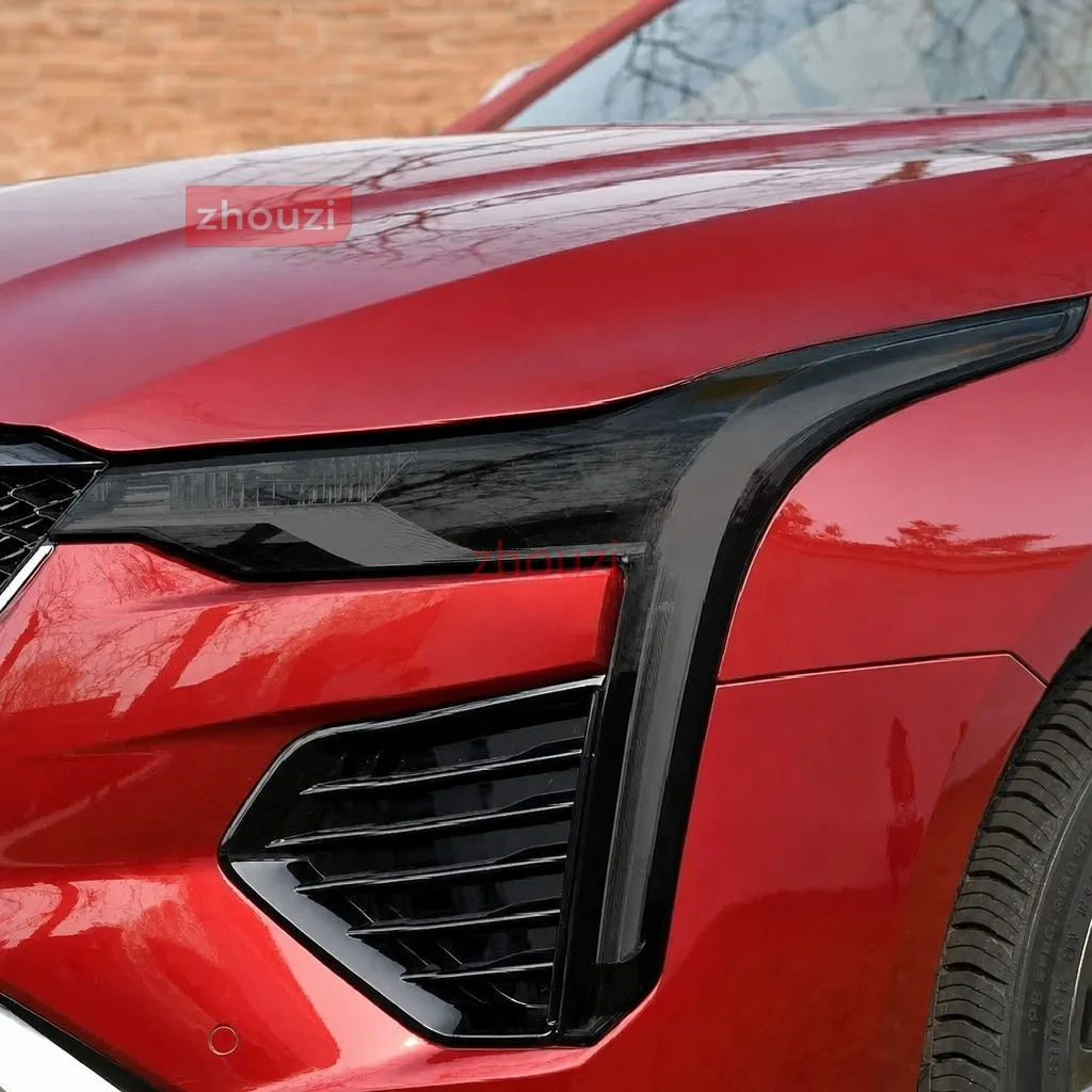 Car Headlight Protection Tint Film Smoke Black Transparent TPU Protective Sticker For Cadillac Escalade 2015-2020 Accessories