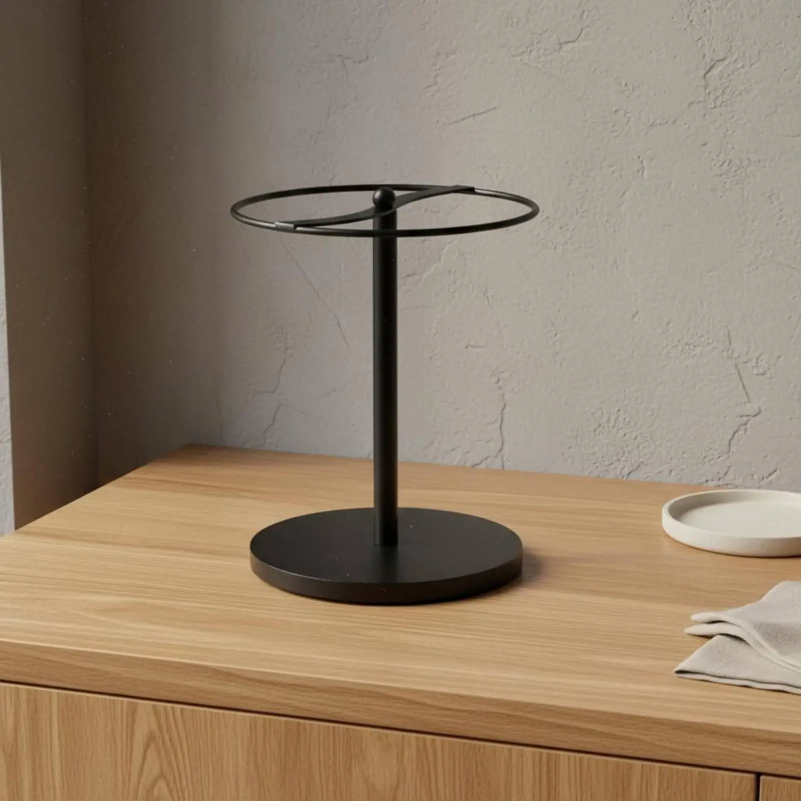 Home Decor Wood Base Eyewear Stand Space-Saving Metal Sunglass Rack Easy to Keep