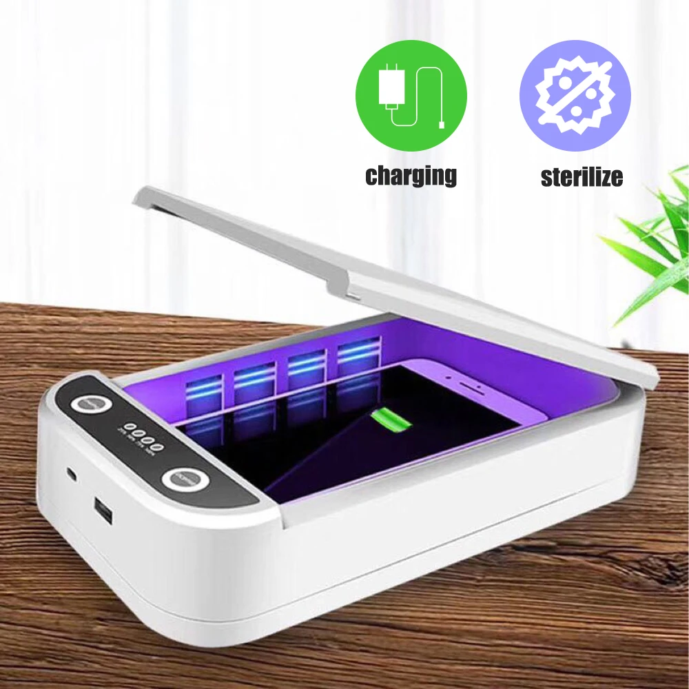 Disinfection Box UV 9w Multifunctional Mobile Phone Wireless Charger Disinfection Box Fully Sealed White Cleaning Box