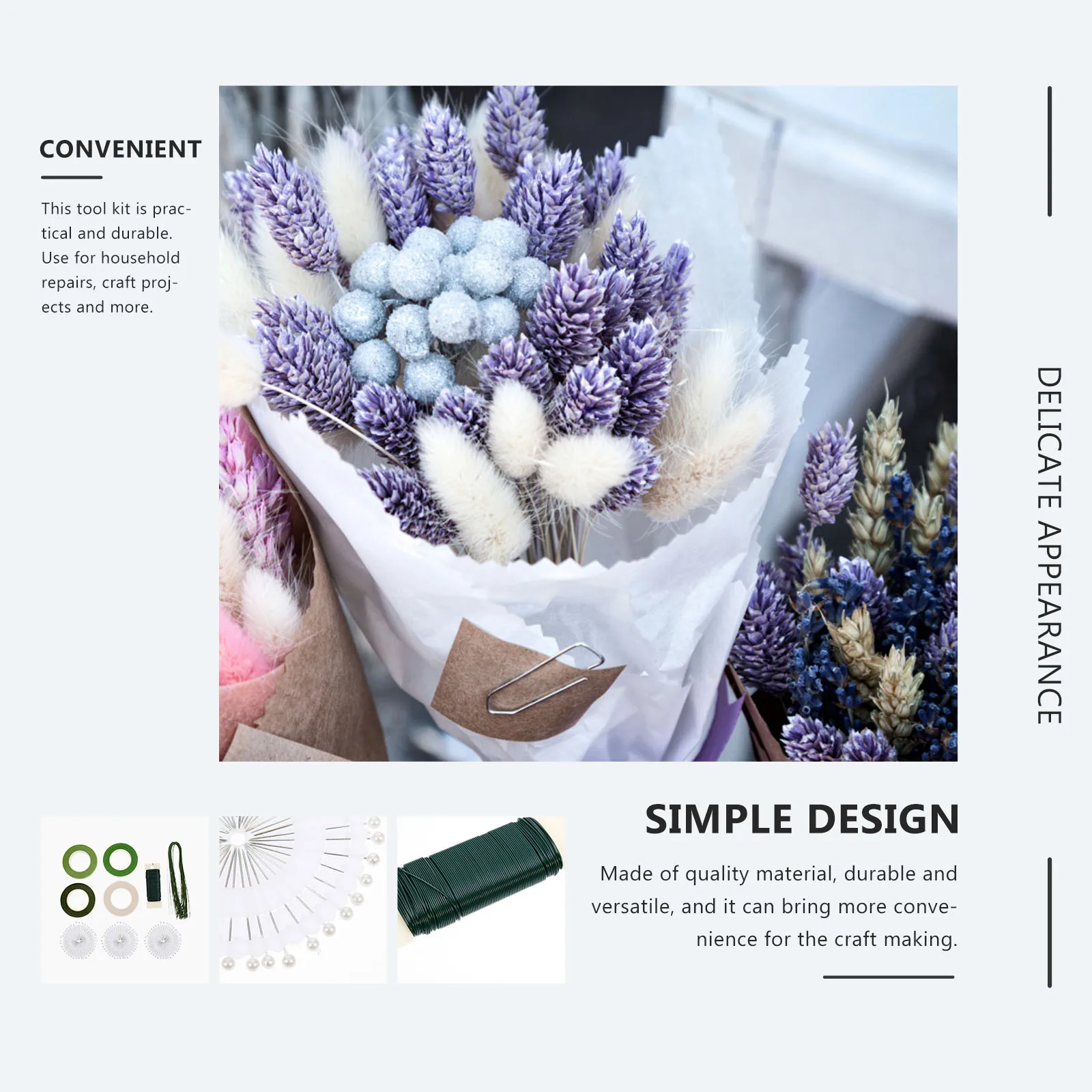 

Floral Tool Set Flower Tape Arrange Arrangement Stems Kit Accessories Bouquets Wire Supplies Flowers