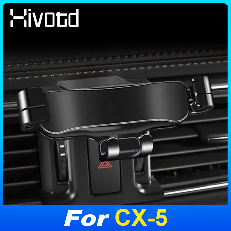 

For Mazda CX-5 2019 2023 Car Cell Phone Holder Air Conditioning Vent Clip Mounting Bracket Auto Interior Decoration Accessories