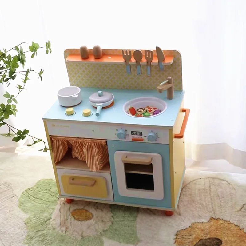 Wooden Beech Play House Kitchen Toys, Cooking Sets, Boys And Girls Cooking Simulation Toy Store