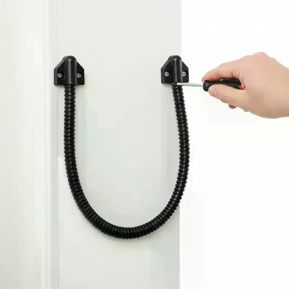 Stainless Steel Access Control Cable Metal Head Anti-pinch Door Loop Flexible Zinc Alloy Head Wire Protector Exposed Mounting