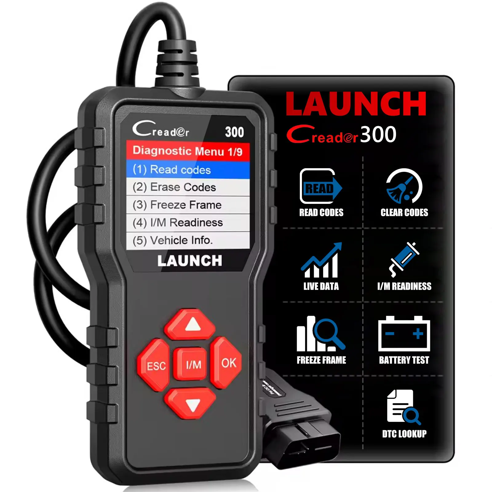 creader-300-obd2スキャナー-プロフェッショナルスキャンツール-マルチシステム診断スキャンツール-コードリーダー（トラブルコード読み取り機能付き）