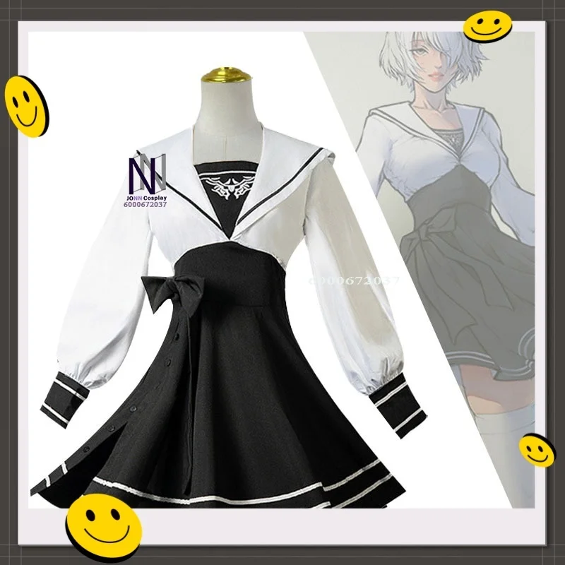 

NieR:Automata YoRHa Type B No. 2 Fan-created Japanese Sailor Student-style School Uniform Cosplay Costume Anime Games Role-play