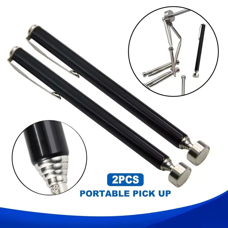 

2 шт., 5 фунтов, магнитный выдвижной звукосниматель, присоска, железный стержень, портативный многофункциональный экстрактор, зажим для ручки, инструмент для ремонта автомобилей