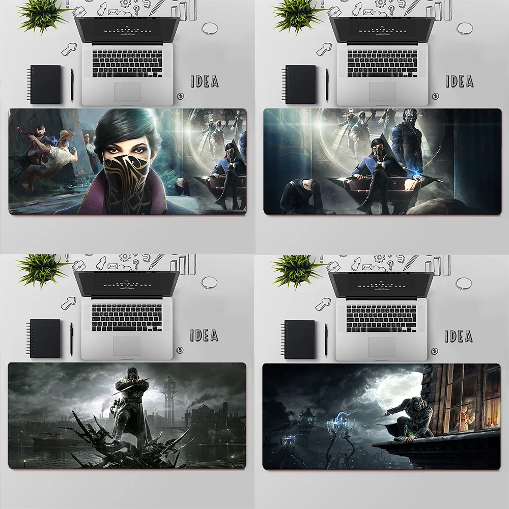 Dishonored 2 Gaming Mouse Pad Large Mouse Pad PC Gamer Computer Mouse Mat Big Mousepad XXL Carpet Keyboard Desk Mat Mause Pad