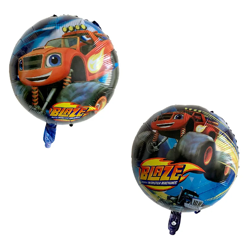 10 Stücke 18 zoll Blaze Monster Maschinen Auto Thema Geburtstag Party Dekorationen Luftballons Set Jungen Gefälligkeiten Spielzeug Baby Dusche liefert
