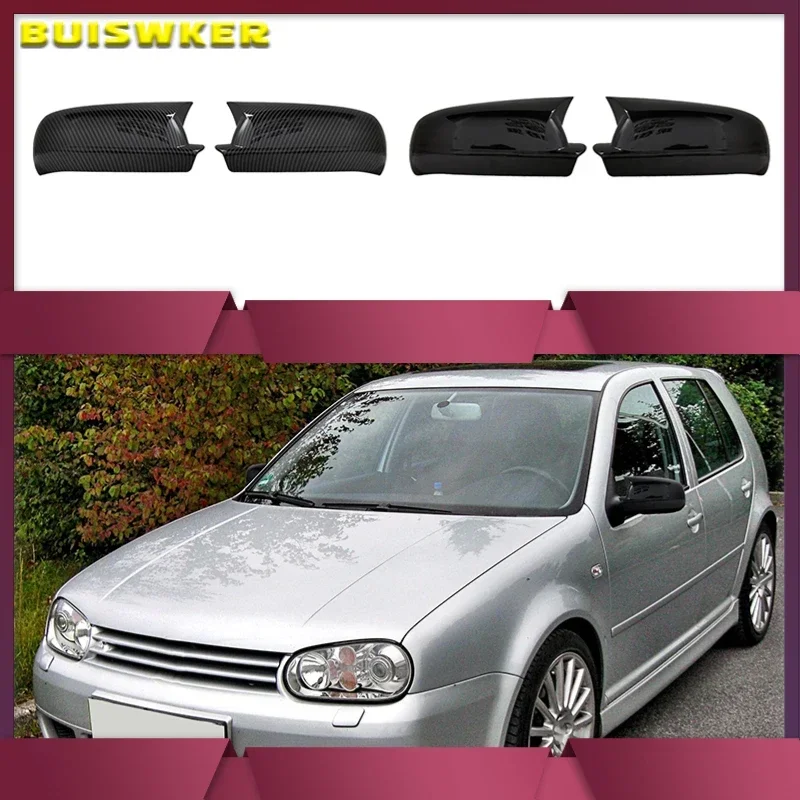 

Rearview Mirror Covers For Vw Golf Mk4 Passat B5 1998-2005 Jetta 2001 2002 2003 2004 ABS Carbon Fiber Gloss Black