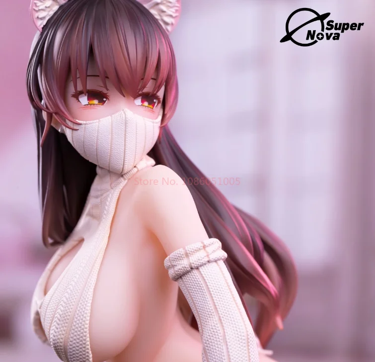 

Подлинная оригинальная супер Nova Kitada Ryuuma Cat-Eared частная девушка Fang-Chan фигурка 1/6 свитер на подтяжках сексуальная девушка модель орнамент