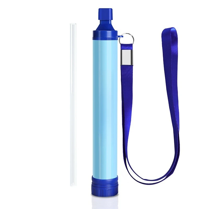 New Style Emergency Outdoor Equipment Direct Drinking Filter Straw Portable Water Purifier Filter for Camping Trips