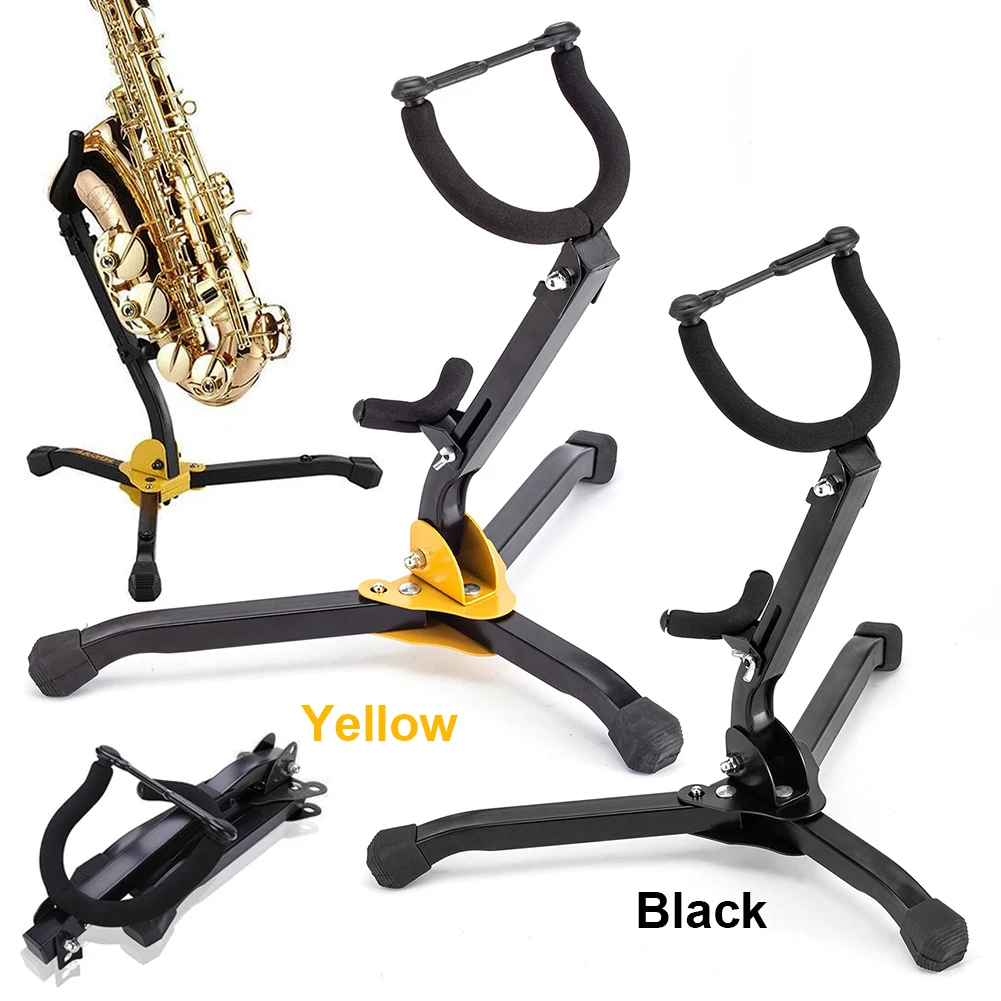 Alto Tenor Saxophone Stand Metal Folding Saxophone Stand Portable Saxophone Floor Bracket Wind Instrument Accessories