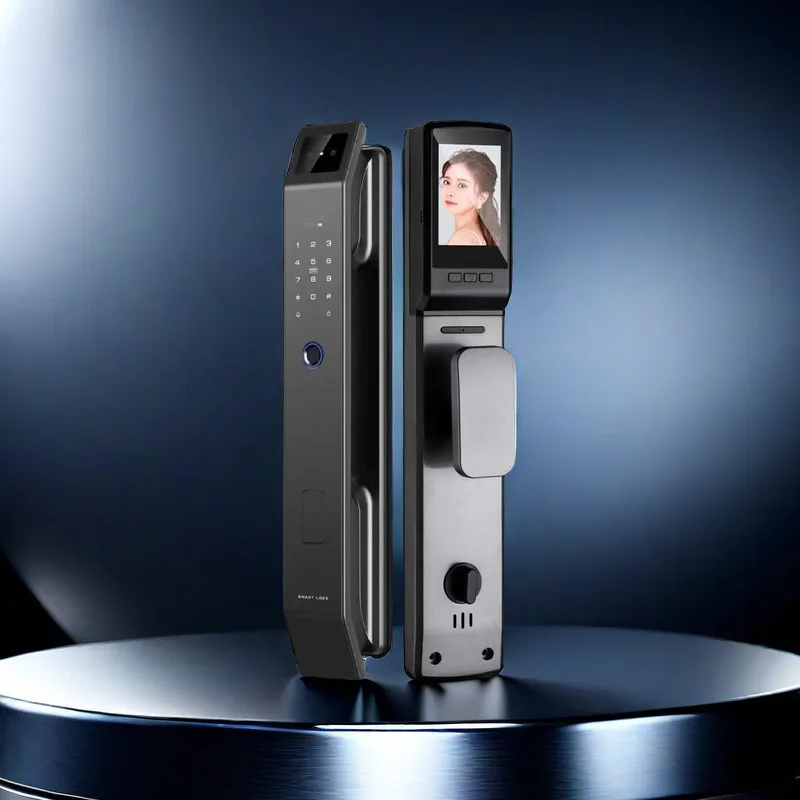 3D facial recognition fingerprint password lock door lock, anti-theft, full set of universal type