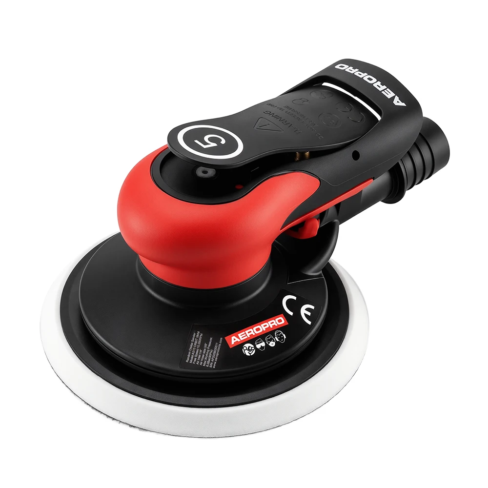 A313 New Arrival Air Random Orbital Sander 6 Inch 3mm/5mm Orbit Da Sanders Low Vibration for Autobody Repairs Shop