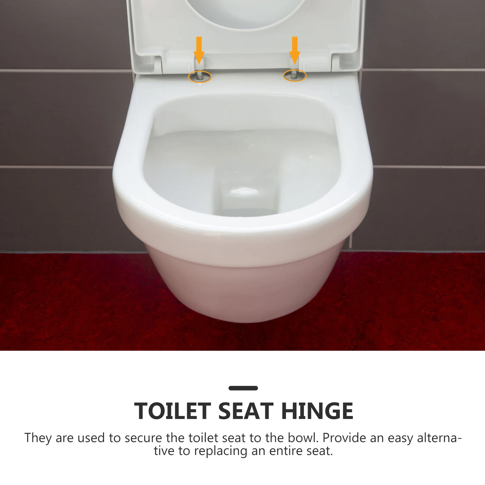 

Stainless Steel Toilet Seat Hinge Fittings Double Bolt Quick Release Easy Install Durable Long Use Premium