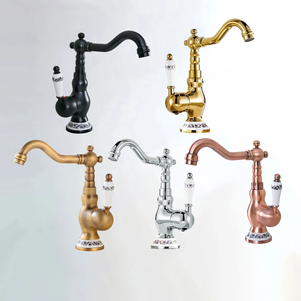 Bathroom Faucet Brass Rotating Spout Basin Sink Mixer Tap Bathroom Kitchen Washing Faucet Washbasin Taps Kitchen Mixers zzh033