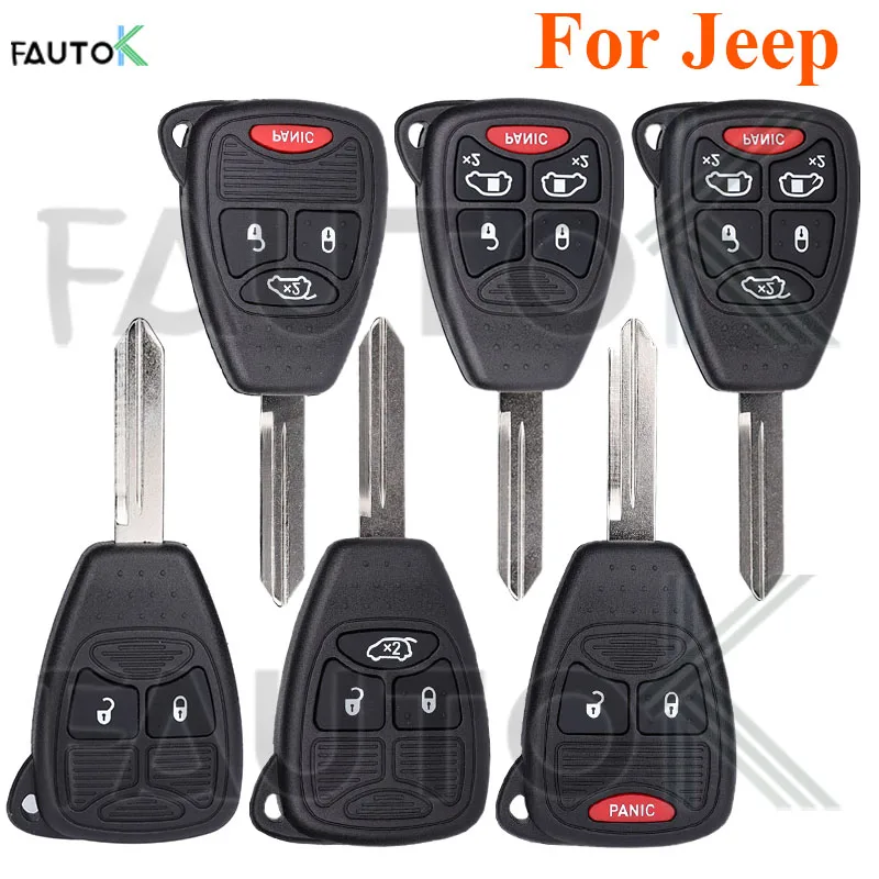 Smart Auto Remote Control Car Key Fob Shell Case Vehicles for Jeep Grand Cherokee Dakota Durango Charger for Chrysler for Dodge