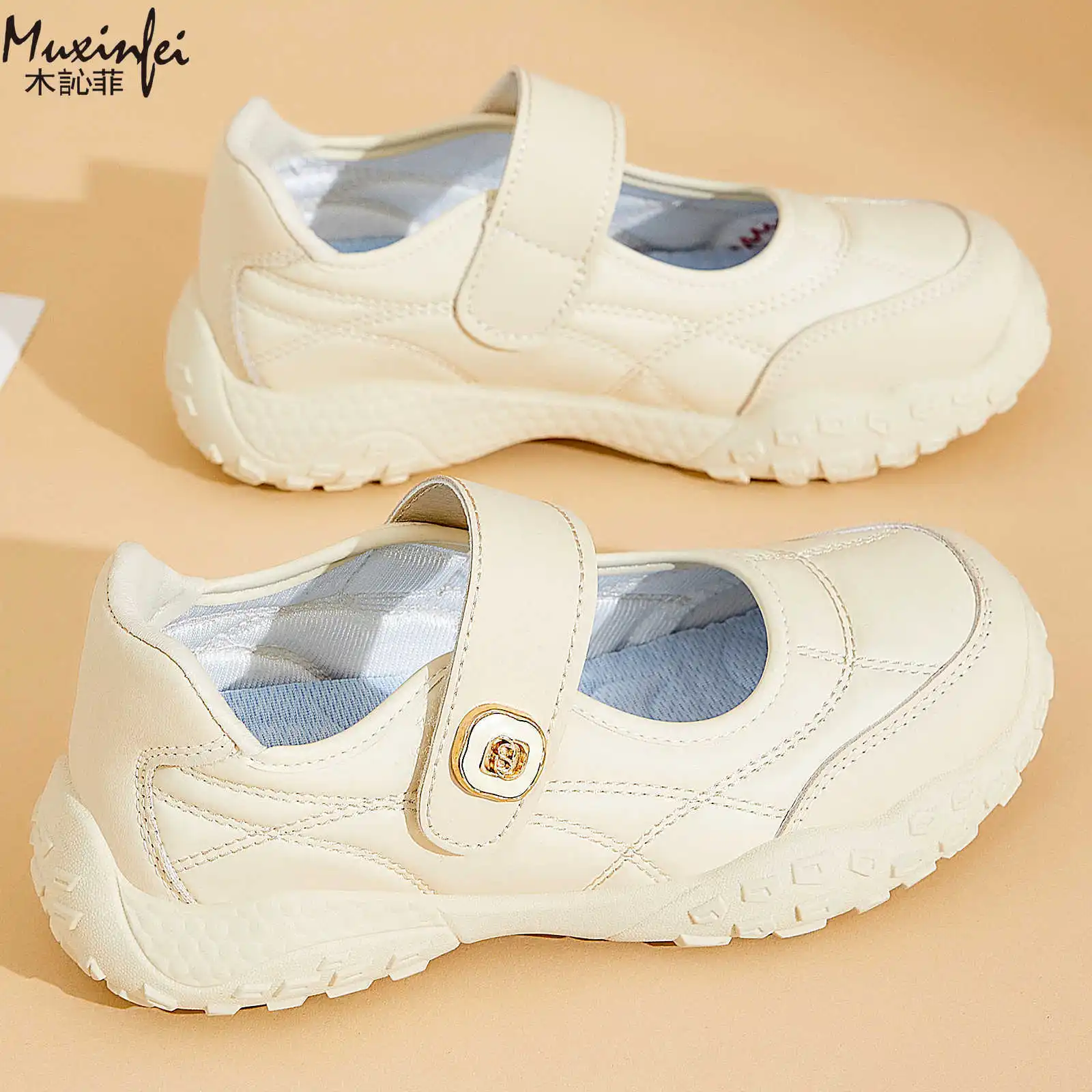 

Women's Spring New Fabric Shoes Women's Walking Shoes Soft Soles That Are Not Tiring Versatile Mary Jane Shoes
